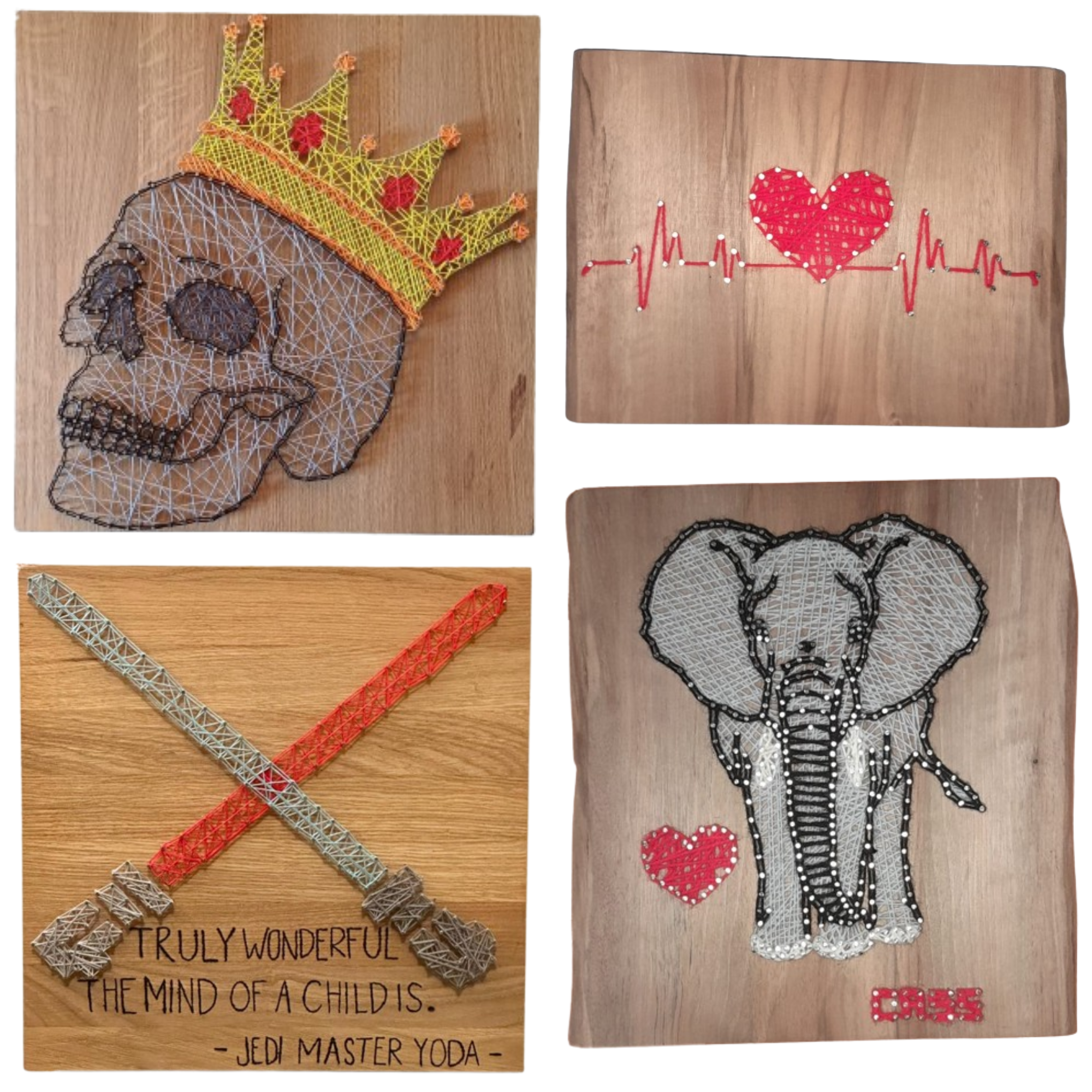 Examples of string art creations